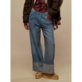 thumbnail image 5 of EMMIOL Women's Mid Rise Boyfriend Patchwork Straight & Wide Leg Denim Pants Trendy 2026 Jeans, 5 of 6