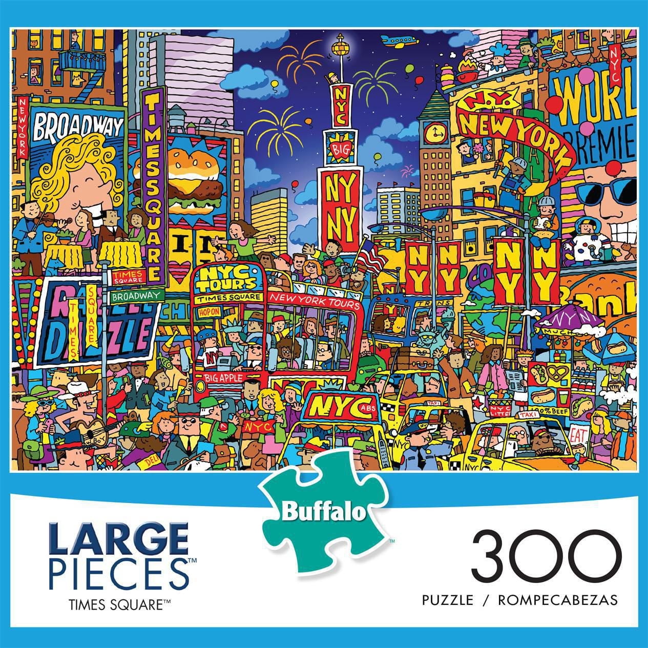 Buffalo Games - Large Piece - Times Square - 300 Piece Jigsaw Puzzle
