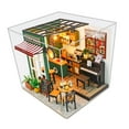 thumbnail image 1 of Kits de casa de muñecas, colección decorativa artesanal, luces LED integradas, cubierta a prueba de polvo para amigos, familiares, niños y adultos, 1 of 9
