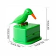 thumbnail image 2 of Jygee Toothpick Box Toothpick Storage Case Automatic Dispenser Bird Shape ABS Plastic Holder, Green, 2 of 10
