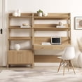 thumbnail image 5 of Modway 2-Piece Wood Office Desk and Bookshelf, Wood Oak, 161 lb, 5 of 5