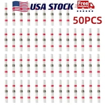 50PCS Waterproof Heat Shrink Solder Seal Sleeve Butt Wire Connectors Terminals