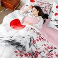 thumbnail image 4 of Castle Fairy Japanese Style Twin Bedding Sets,Floral Sakura Bedding Comforter Set, 4 of 8