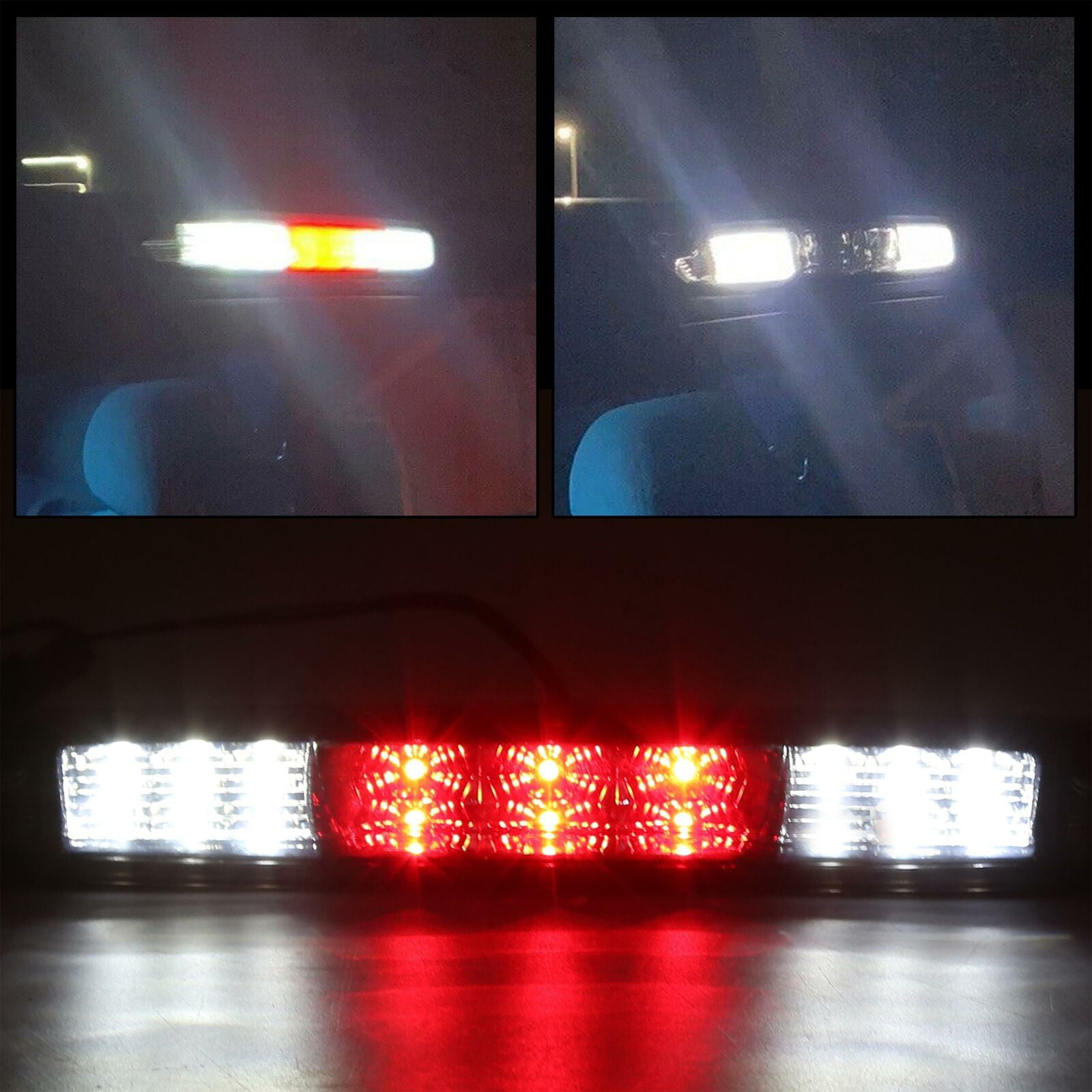 LED 3rd High Mount Brake Light Brake Light Carge Light for 2007-2013 Chevy Silverado GMC Sierra Red Lens LED Light 