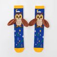 thumbnail image 3 of Viluyesy Kids Girls Knee High Socks with Cartoon Prints Soft Cotton Stretchy Ribbed Cuff Socks Blue Size Free Size, 3 of 4