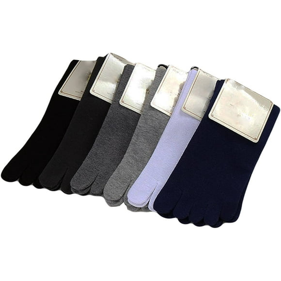 MOHSLEE Men's 6 Pack Five Toes Socks Comfortable Separate Toe Sports Cotton Sock