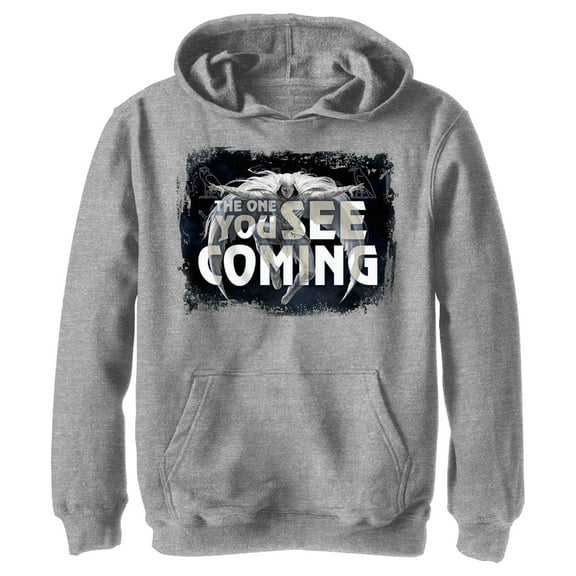 Boy's Marvel: Moon Knight The One You See Coming  Pull Over Hoodie Athletic Heather Medium