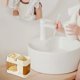 thumbnail image 5 of Estante organizador de soporte para cepillos de dientes | Caja de almacenamiento de vasos dentales de plástico | Mueble de encimera de baño con varios compartimentos | Diseño de drenaje | Duradero |, 5 of 5