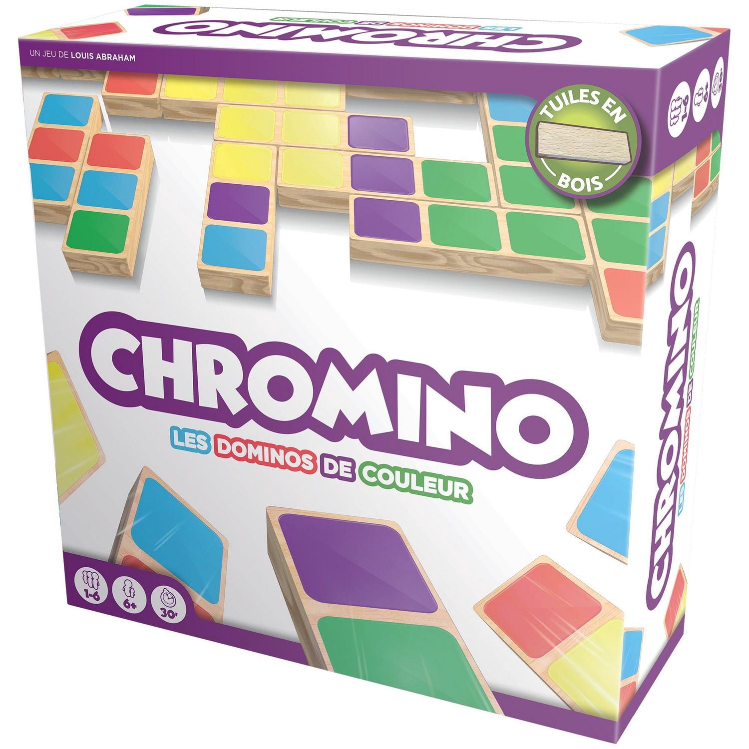 Chromino (bilingue français/anglais) - Jeux de société - Stratégie/Famille - Jeux pour famille - À partir de 6 ans - 1 à 6 joueurs - Temps de jeu de 30 à 45 minutes