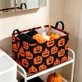thumbnail image 6 of Lilixerw Halloween Storage Basket Decoration, Rectangular Foldable Organizer with Jack o lantern Print, for Household Space and Seasonal Scene Arrangement, 14.1x10.2x8.2 inch, 6 of 6