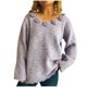 thumbnail image 1 of Ailaofu Womens Wool Blend Embroidery Floral Oversized Fit Sweater Trendy 2025, 1 of 6