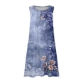 thumbnail image 5 of Jesvior Summer Dresses for Women Loose Round Neck Sleeveless Sundresses Floral Print Boho Tank Dress Casual Beach Cover Up with Pockets, 5 of 5
