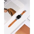 thumbnail image 3 of Wearlizer Leather Band Compatible with Apple Watch Band Women 38mm 40mm 41mm , Dressy Leather Strap with D-Shape Metal Buckle for iWatch Bands Series 8 SE 7 6 5 4 3 2 1, 3 of 7