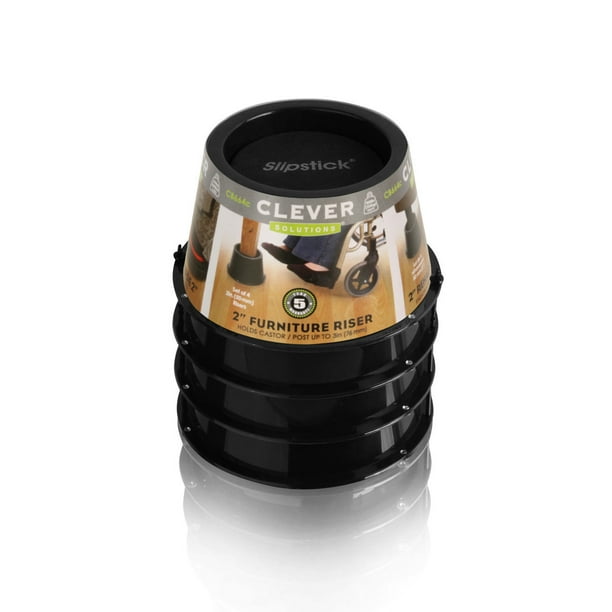 2" Lift Furniture Risers / Bed Risers, Adds 2 inches Height, Set Of 4