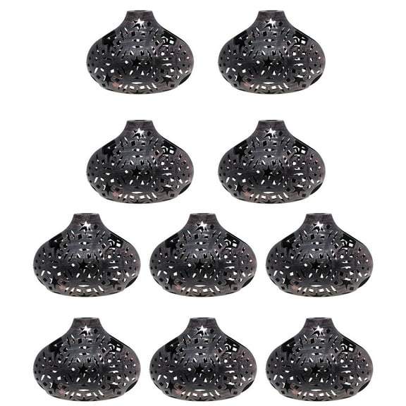 MERRYHAPY 10Pcs Plastic Lamp Shade Replacement Brown 2.77X1.97X1.97in for Home