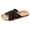 stag126-Black, variant on Cushion Slide Sandal for Women Flats Fashion Slides with Soft Sole Hand Crochet Slip on Sandals for Everyday Black 6