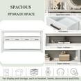 thumbnail image 5 of Harper & Bright Designs Rustic Console Table with Drawer, Long Sofa Table Entryway Table with Shelf, Entrance Table for Entryway Hallway Living Room, White 62.2'', 5 of 16