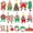 Rainbow Color, variant on 16Pcs Christmas Lollipop Ornaments, Candy Christmas Tree Decorations Colorful Mini Candy Cane Hanging Ornaments Polymer Clay Peppermint Pendants for Xmas Tree Party Home Decorations