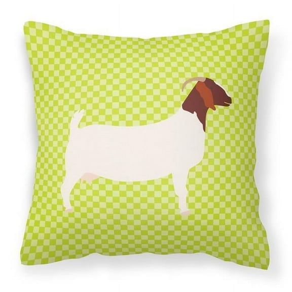 Carolines Treasures Boer Goat Green Fabric Decorative Pillow 14Hx14W multicolor