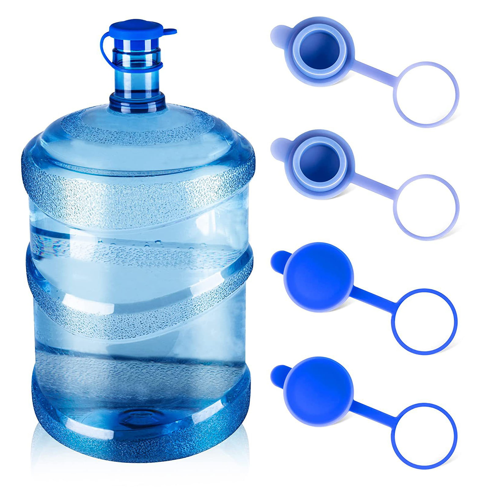 5 gallon Water Jug Cap,55mm Water Bottle Caps 5 Gallon Non Spill Caps with Water Bottle Handle for Screw Top Bottles 5Pack 