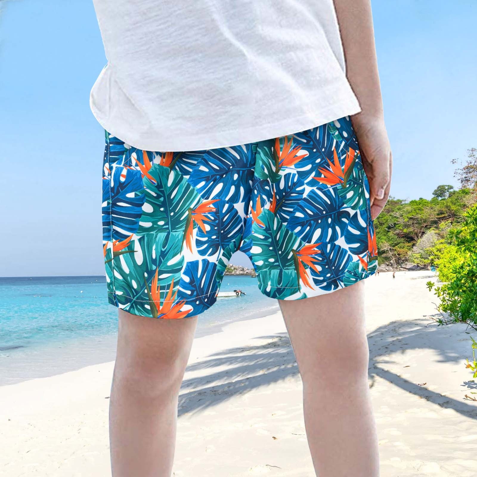 Child Boys Girls Casual Style Floral Printing Shorts Summer