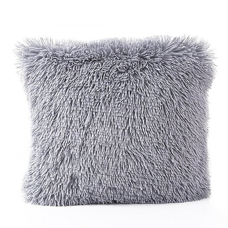 Faux Fur Pillow Cover - Faux Fur Pillow Cover Tayyakoushi Home Decorative Super Soft Plush Mongolian Faux Fur Throw Pillowcase, Cushion Cover for Sofa ,18