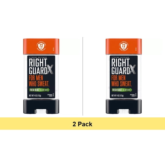 Right Guard Xtreme Defense Gel Antiperspirant & Deodorant for Men, Fresh Blast, 4 oz. - 2 Pack