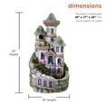 thumbnail image 4 of Alpine Corporation 35" Tall Outdoor Corded Electric Castle Fountain with Color Changing LED Lights, 4 of 16