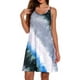 thumbnail image 2 of Vestido de mujer con 2 tirantes para el hombro, ropa sin mangas, vestido sexy estampado, gris, 3XL seitruly AP002056-22, 2 of 4