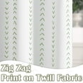 thumbnail image 2 of Green and White Shower Curtain Baby Herringbone Fabric Shower Curtain Zig Zag Inky Chevron Farmhouse Shower Curtain Zigzag Modern Shower Curtain for Bathroom with Hooks Waterproof 70x72 inches, 2 of 6
