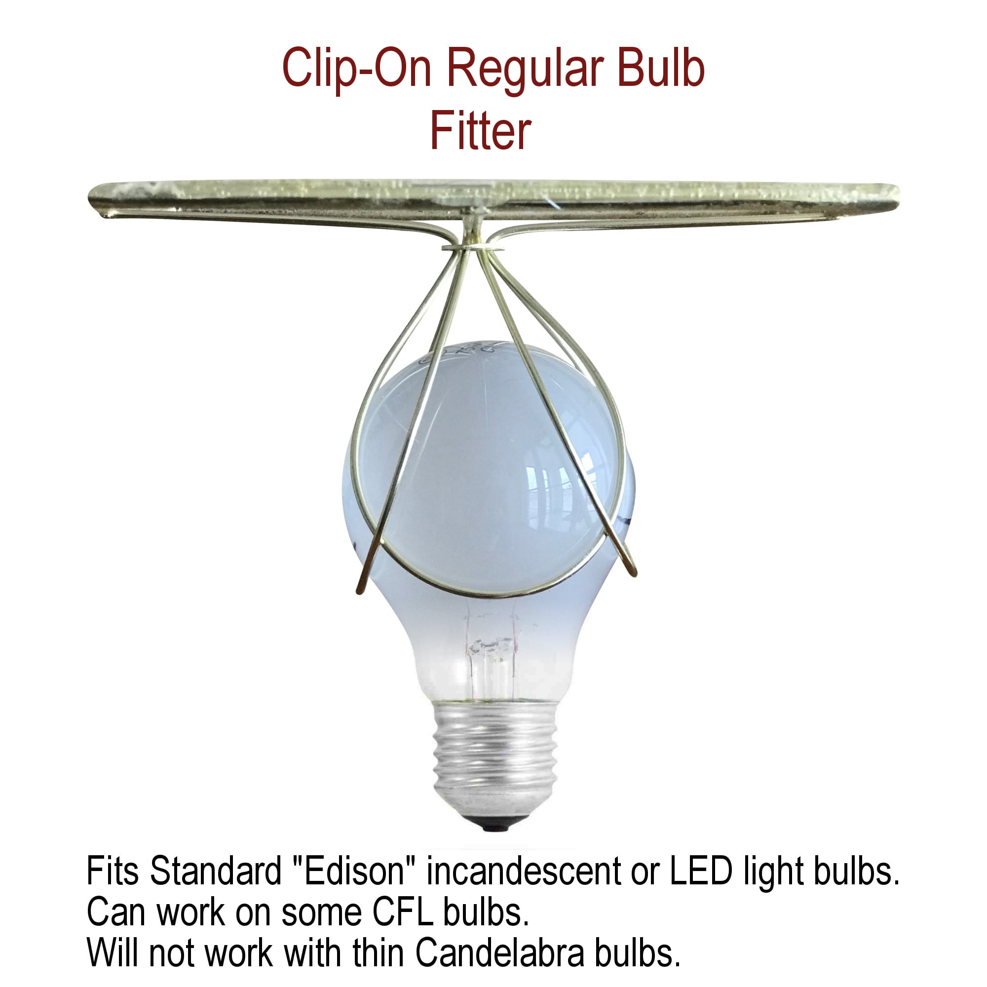 5x8x7 Empire Hardback White Linen Lampshade CLIPS-ON Regular Bulb