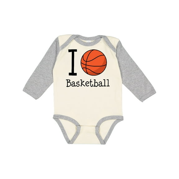 Inktastic I Heart Basketball Boys or Girls Long Sleeve Baby Bodysuit