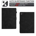 thumbnail image 5 of Case for Samsung Galaxy Tab A9 8.7" 2023 SM-X110 / SM-X115, Embossed PU Leather Folio Stand Cover Drop Protective with Auto Wake/Sleep & Card Slots & Pen Holder for Galaxy Tab A9 8.7" 2023 - Black, 5 of 5