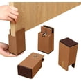 thumbnail image 1 of Elevadores con abrazadera de tornillo, elevadores para sillas, mesas de sofá de alta resistencia de 4 pulgadas, diámetro de ajuste de 0 '' a 1,5 '', soporte 500 kg (marrón, paquete de 4), 1 of 5