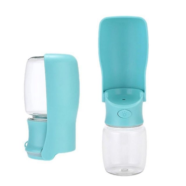 (bleu) Bouteille D'eau Pliable Pour Chien - 550ml Bouteille D'eau Portable Pour Chiens Et Chats Pour Les Promenades En Plein Air, La Randonne Et L