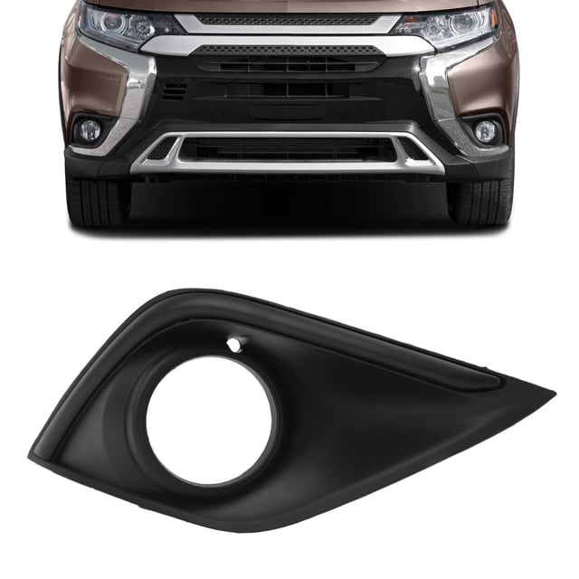 Front Fog Light Bezel Trim Replacement for Outlander 2019 to 2020 Black - Car Appearance