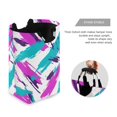 thumbnail image 3 of Yayeee Freestanding Laundry Hamper with Handle Collapsible Large Storage Basket for Clothes, Abstract Drawing, 3 of 7