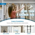 thumbnail image 7 of Shower Curtain Rods 29-64 inch, Adjustable Heavy Duty for Bathroom, White, 7 of 7