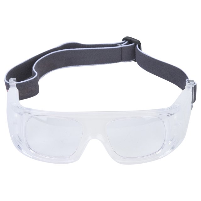 Gafas protectoras de fútbol y baloncesto con montura para deportes al aire libre (blanco transparente)