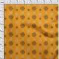 thumbnail image 3 of oneOone Georgette Viscose Fabric Spiral & Floral Block Printed Fabric 1 Yard 42 Inch Wide, 3 of 4