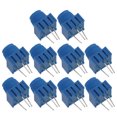 thumbnail image 1 of TABLETREANDS 10Ud Potenciómetro 1K Azul 3 Pines Con Perilla Para Calibración Precisa En Electrónica, 1 of 6