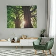 thumbnail image 2 of GOSMITH  Extra Large Wall Tapestry for Bedroom Decoration Nature Forest Tapestry Tree Tapestry Landscape Tapestry Dark Green Tapestry, 40x30 Inch, 2 of 7