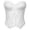 White, variant on PMVFHDE Waist Trainer Corset Firm Control Bustier With Built In Bra Cups Underwire Side Zipper Wrap Lace Up Back Strapless Tube Top Shapewear Bodysuit Trimmer