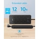 thumbnail image 2 of Anker Regleta con 3 puertos USB, protector contra sobretensiones (2100J-10 pies), 12 salidas con 2 puertos USB A y 1 puerto USB C, funciona con iPhone 15/15 Plus/15 Pro/15 Pro Max, para el hogar, la o, 2 of 5