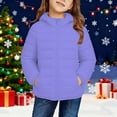 thumbnail image 2 of XIMIN Kids Coat Girls Boys Warm Quilted Puffer Jacket Travel Jackets Lightweight Long Sleeve Packable Fall Winter Outerwear Coats Cozy Tween Trendy Clothes, 2 of 9