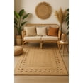 thumbnail image 2 of VAYAN Handwoven Natural Jute Rectangular Rug | Rustic Vintage Braided Rug | Nature Friendly Floor Mat for Living Room, Bedroom, Kitchen, Farmhouse, Patio, Hallway Carpet (Beige, 5'x8' Feet), 2 of 4