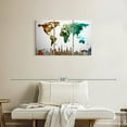 thumbnail image 2 of Elephant Stock Abstract World Map Wall Art - Horizontal Multi Panel Canvas - Living Room Wall Decor - Map Multi Panel - Brown And Green Decor - 33" x 20", 2 of 4