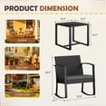 thumbnail image 7 of Homall Patio Furniture Set Outdoor Rocker All Weather PP Rocking Chair with Cushion Set of 3, Black, 7 of 7