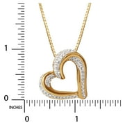 Brilliance Fine Women's Jewelry Slide Heart Pendant Necklace, 18