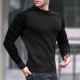 thumbnail image 5 of Round Neck Sweater With Patterned Sleeves (XL, DarkGrey), 5 of 9